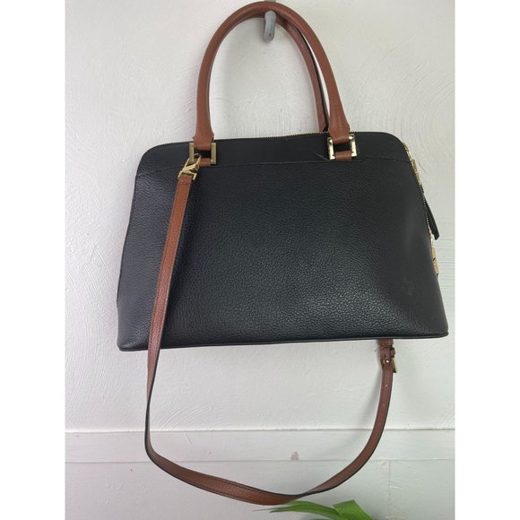 Calvin Klain Black and Brown Leather Handbag - Picture 5 of 12